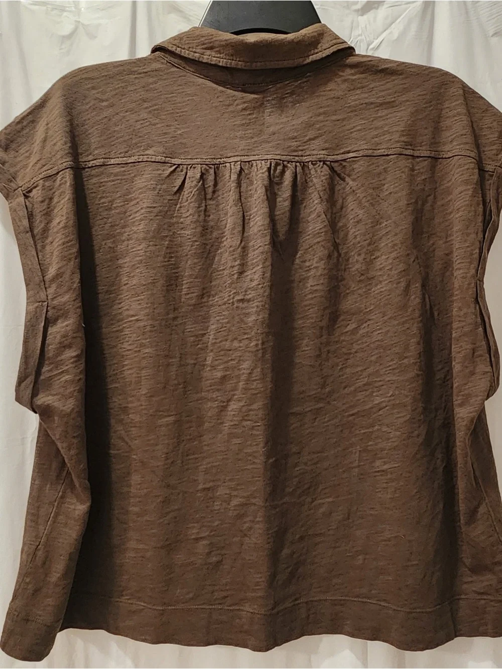 NWT bobi Los Angeles Women’s Cropped Cotton Gauze Short Sleeve Top Summer - Picture 3 of 6